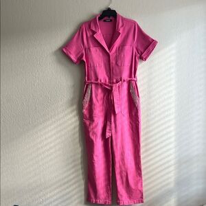BLUE B Pink Fringe Rhinestone Jumpsuit in Size L